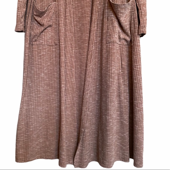 LuLaRoe SARAH Cardigan Sweater Duster Brown Cocoa - Picture 5 of 16